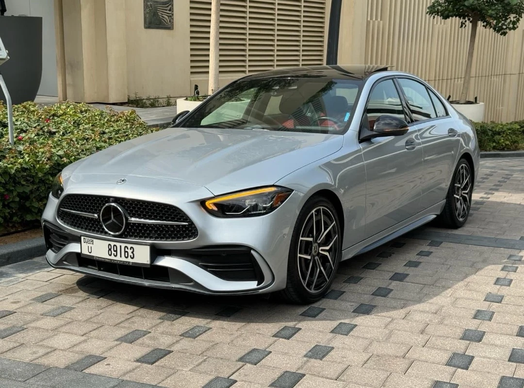 Mercedes Benz C300 2023 SILVER RENTAL IN DUBAI - undefined